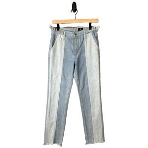 Adriano Goldschmied ‘Isabelle Paneled’ Hi Rise Light Wash Straight Crop Size 26